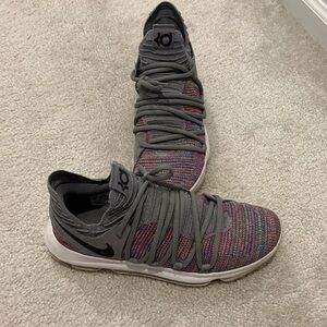 Nike KD Gray and Multicolor Knit Sneakers